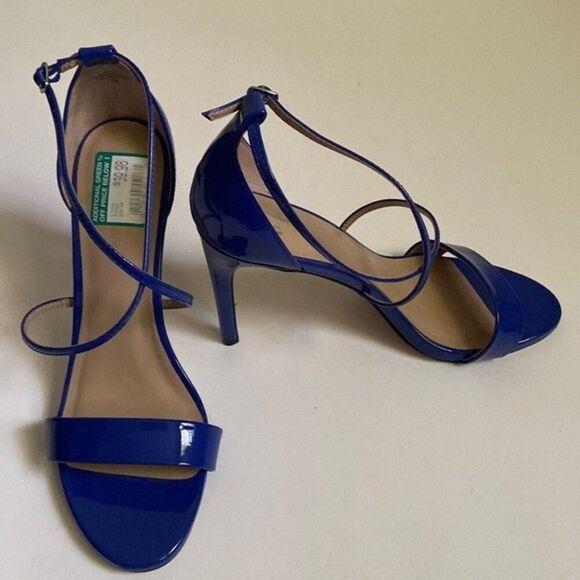 NWOT Mix No.6 “Zaydia” Strappy Purple Patent Heels Shoe size 10 Party Events - Picture 2 of 4